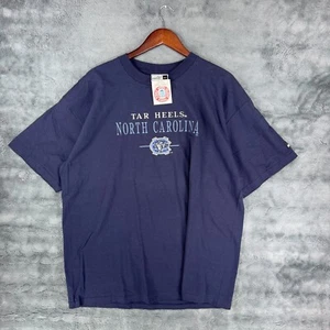 Vintage North Carolina Tar Heels UNC Puma T-Shirt Men's XL Embroidered Blue - Picture 1 of 6