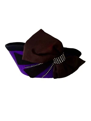 Sombrero Whittall and Shon Púrpura Con Bling 100% Lana Fieltro De Colección Foto 1 de 4