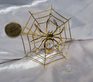 Schmuck Spinne mit Leinwand CRYSTAL TEMPTATIONS Swarovski Gold zum An- und Abnehmen - Bild 1 von 1