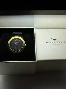 Olivia Bowen rose gold coloured watch with black strap - Picture 1 of 6
