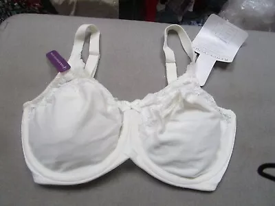 RENDEVOUS-IVORY-LACE-FULL COVERAGE-UNDERWIRE BRA-SIZE-36DD-NWT -$38 - Image 1 of 2