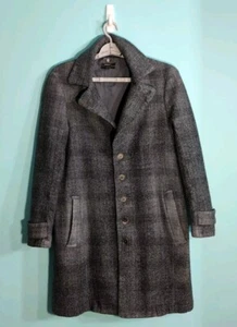 Rare Diesel Men’s Gold Trench/Over Coat Virgin Wool Gray 40 Made In Italy *Flaw - Picture 1 of 18