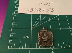 RARO vecchio pedone Fred Harvey epoca thunderbird dogtag ARGENTO STERLING - Foto 1 di 7
