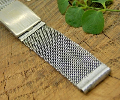 Correa de reloj vintage de segunda mano cierre de despliegue malla de acero inoxidable 15 mm Speidel Foto 1 de 4