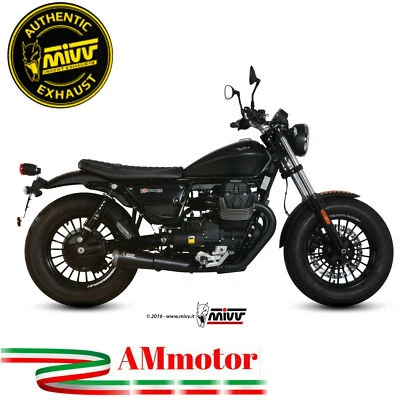 Mivv Moto Guzzi V9 Bobber / Roamer 2017 Exhaust Terminals Motorcycle Ghibli Black - Image 1 of 3