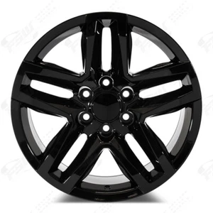 22 Chevy Trail Boss Z71 Replica Wheels Gloss Black Rims Tires Fit Silverado GMC - Picture 1 of 6