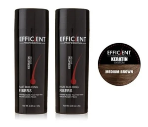2 of Efficient Hair Loss Powder Concealer Thickening Fibers Medium Brown 28g - Picture 1 of 7