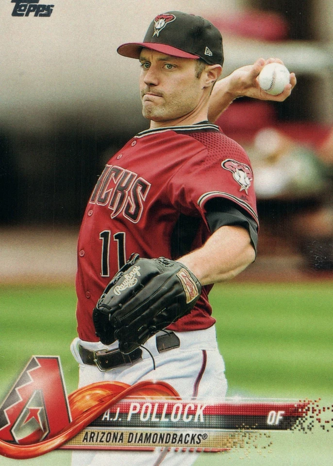#216 A.J. Pollock Arizona Diamondbacks 2018 Topps Series 1 Baseball Card EAZ - Image 1 of 2