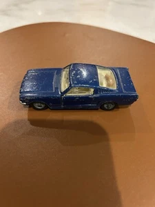 Vintage Corgi Toys Ford Mustang Fastback 2+2 Car Blue Die Cast With Dog in Rear - Picture 1 of 12