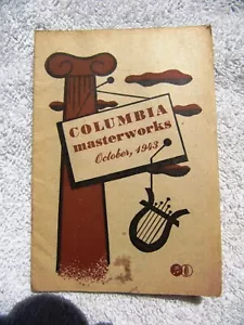JIM FLORA Oct 1943 COLUMBIA MASTERWORKS RECORDS Supplement Best Selling Albums - Picture 1 of 2
