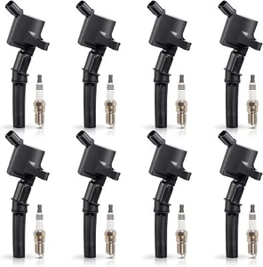 DG508 Ignition Coils & SP479 Spark Plugs for Lincoln/Mustang 4.6L-6.8L V8 - Picture 1 of 6