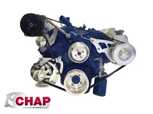 Big Block Ford 429 460 Serpentine Pulley Conversion Kit ALT PS AC style 3 - Bild 1 von 3