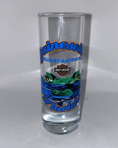 Harley Davidson Gainesville, Florida Shot Glass Black 4 Inch Tall - Picture 1 of 6