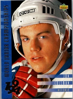 1993-94 Upper Deck - #563 Jon Coleman World Junior Championship - Image 1 of 2