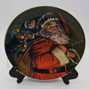 Vintage Avon The Magic That Santa Brings 1987 8" Porzellan Weihnachtsteller 22kt - Bild 1 von 7