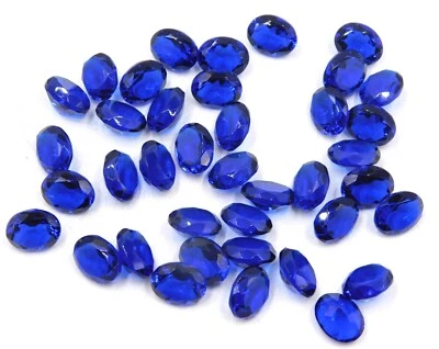 Lab Created Tanzanite Oval Cut Lot Loose Gemstone 8X10 MM For Jewelry Size P-867 - Image 1 of 4
