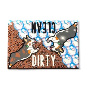 Tricolor Corgi Dog Dishwasher Magnet Kitchen Cleaning Accessories Home Decor - Picture 1 of 12