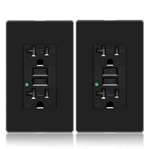 GFCI Outlet 20Amp Tamper Weather Resistant WR TR Receptacle w/Wall Plate 2 Packs - Picture 1 of 12