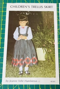 DE COLECCIÓN FALDA ENREJADO PARA NIÑOS PATRÓN JUMPER JEANNE VEHR HAMBLETON #5305 USADA - Imagen 1 de 6