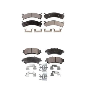 Front Rear Ceramic Brake Pads Kit For Cadillac DeVille DTS Chevrolet Silverado - Picture 1 of 13