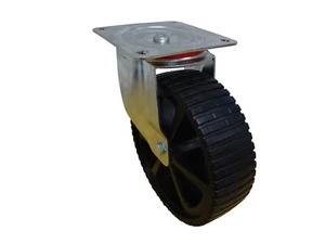 Lenkrolle ø 260mm, Rollenlagerung, mit Weichgummirrad, Neu, Pannensicher - Bild 1 von 1