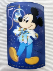 POSTAL SIN PUBLICAR WALT DISNEY WORLD 50º ANIVERSARIO 3D LENTICULAR MICKEY MOUSE - Imagen 1 de 4