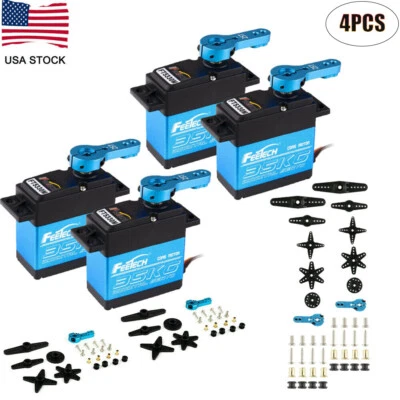4Pcs Waterproof Digital Servo Metal Gear High Torque &Speed Steering for 1/10 RC - Image 1 of 4