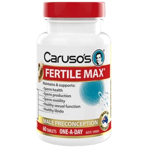 Caruso's Fertile Max 60 Tablets Male Fertility Sperm Health Production Carusos - Picture 1 of 1
