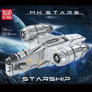 Mould King 21023 Star Plan Wars The Razor Starship Crest DIY Building Blocks Toy - Picture 1 of 10
