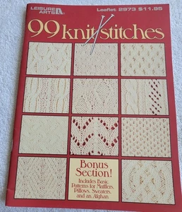 Leisure Arts 99 Knit Stitches - Leaflet 2973 - Picture 1 of 7