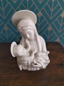 Estatuilla de porcelana vintage de la Virgen María y el Niño Jesús años 40 Ardalt Japón - Imagen 1 de 5