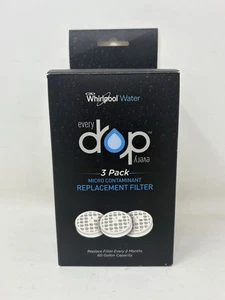 Filtro de repuesto de agua EveryDrop Whirlpool paquete de 3 DWWT251 nuevo caja abierta - Imagen 1 de 5