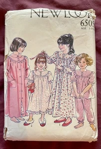 New Vintage New Look Kids PJs Night Dress Dressing Gown Sewing Pattern 6505 - Picture 1 of 2