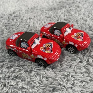 RARE DISNEY PIXAR CARS RACE FANS SUPERFAN MIA & TIA DIECAST 2014 1:55 2 PACK - Picture 1 of 13