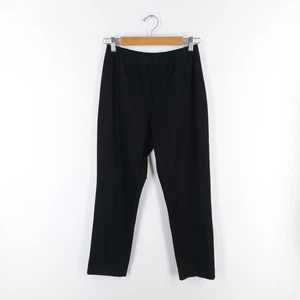 Sahara Size Medium Black Stretchy Elasticated Waist Tapered Leg Ankle Trousers - Picture 1 of 9
