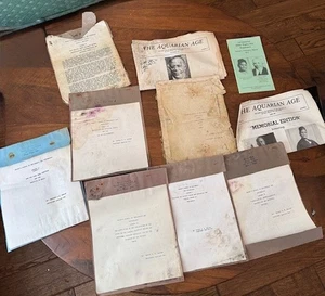 UHSC Spiritual Lessons, Rituals, & Aquarian Age Papers Lot 1940s-50s Detroit P04 - Bild 1 von 24
