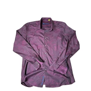 Robert Graham Floral Print Button Down Long Sleeve Shirt LT - Picture 1 of 10