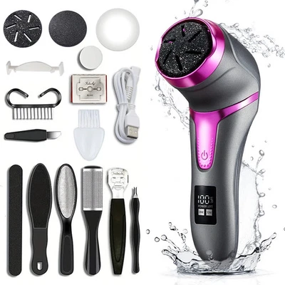 Electric Foot Grinder with Chip Vacuum Cleaner, Foot File with LED,Foot Care Kit - Image 1 of 4