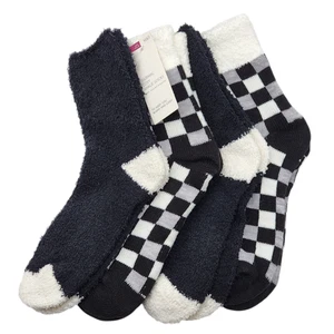 M&S Collection 4er Pack Thermo Karo Kuschelsocken | SCHWARZ MIX (4 Paar) - Bild 1 von 3