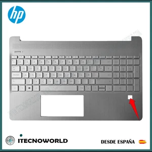 Carcasa con teclado Español (con hueco lector huellas) HP 15S-FQ 15S-EQ 15-EF 15 - Zdjęcie 1 z 3