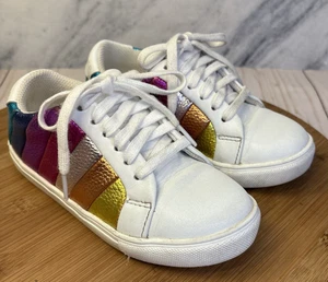 Zapatillas Kurt Geiger London Mini Lane Rayas Arco Iris Metálicas Talla 12 Juveniles - Imagen 1 de 15