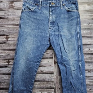 Wrangler Jeans Mens Denim 36x30 Western Wear Vintage Leather Tag - Picture 1 of 8
