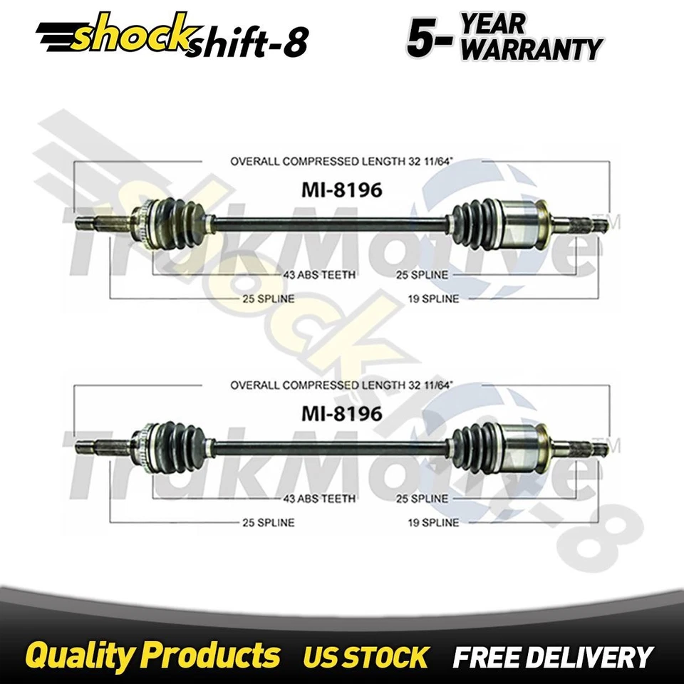 2 задних оси CV вал для Eagle Talon 2,0 л полный привод руководство 1995 1996 1997 1998 - Изображение 1 из 2