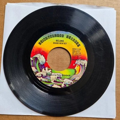 MELANIE Brand New Key/Some Say I Got Devil 45 7" Record Vinyl Records Foto 1 de 2