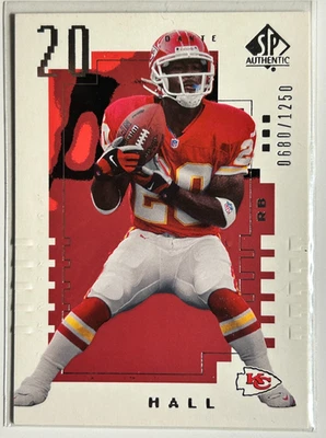 Dante Hall RC #/1250 Upper Deck SP Authentic 2000 True Rookie Card Chiefs READ - Image 1 of 4
