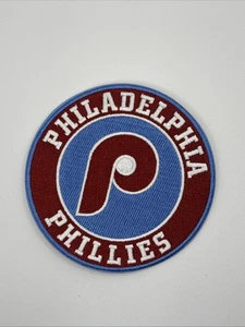 Philadelphia Phillies Logo Iron On Sew On Embroidered Patch 4 Inches - Picture 1 of 2