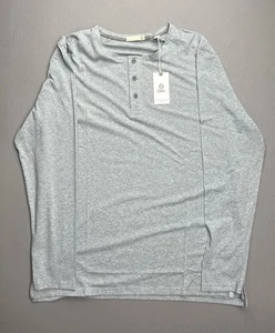 Tasc Everywear Long Sleeve Henley Grey Organic Cotton Blend Mens Size XL - Picture 1 of 4