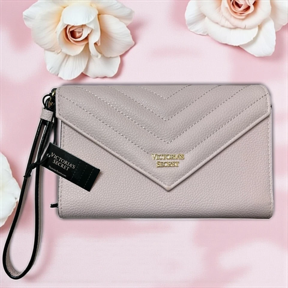 Victoria's Secret 23745416 Faux Leather Wristlet Wallet Light Pink