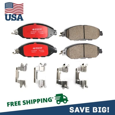 Pastilla de freno delantera de cerámica para Nissan Pathfinder Infiniti QX60 2015-2020 con hardware Foto 1 de 4