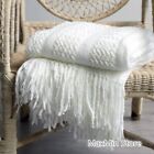 170 x 130 cm crochet canapé à franges couverture de lit souple couverture décoration intérieure